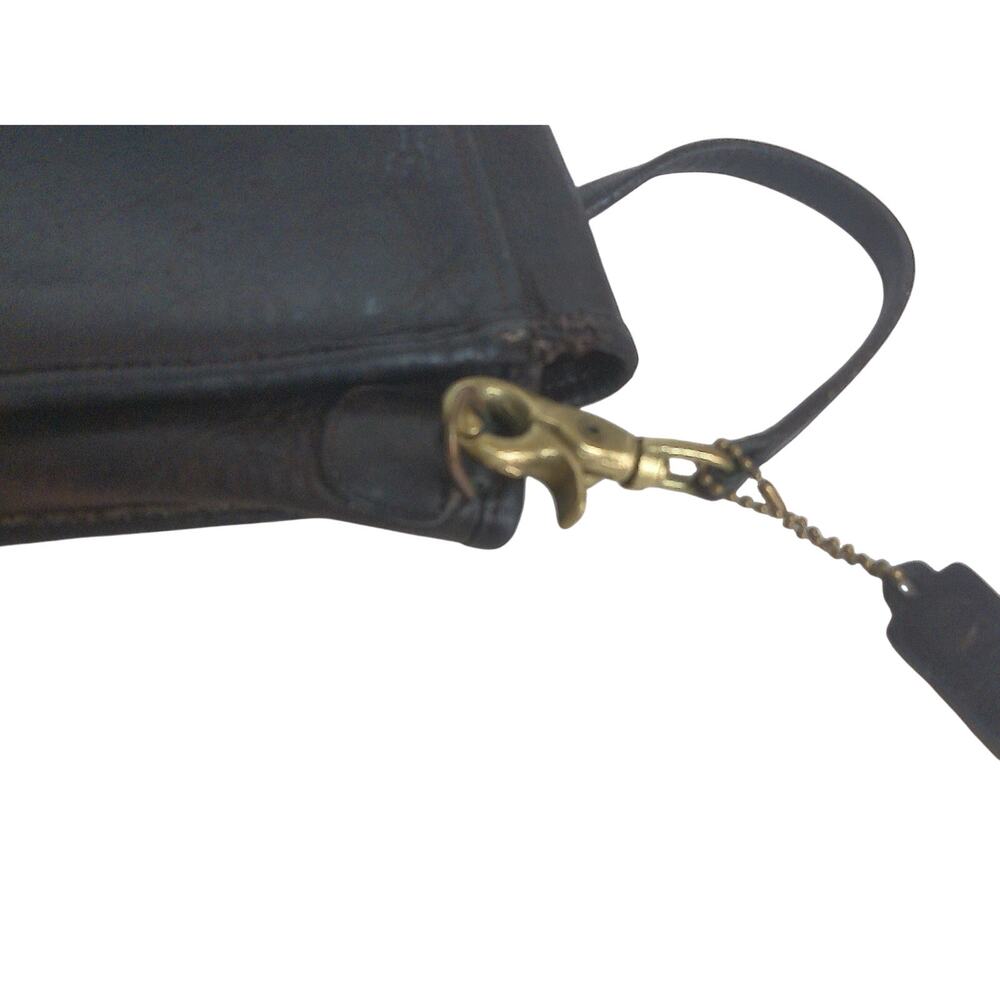 Vintage 1970s Coach Classic Black Courier Bag New York City 948-8841 READ - Picture 10 of 16